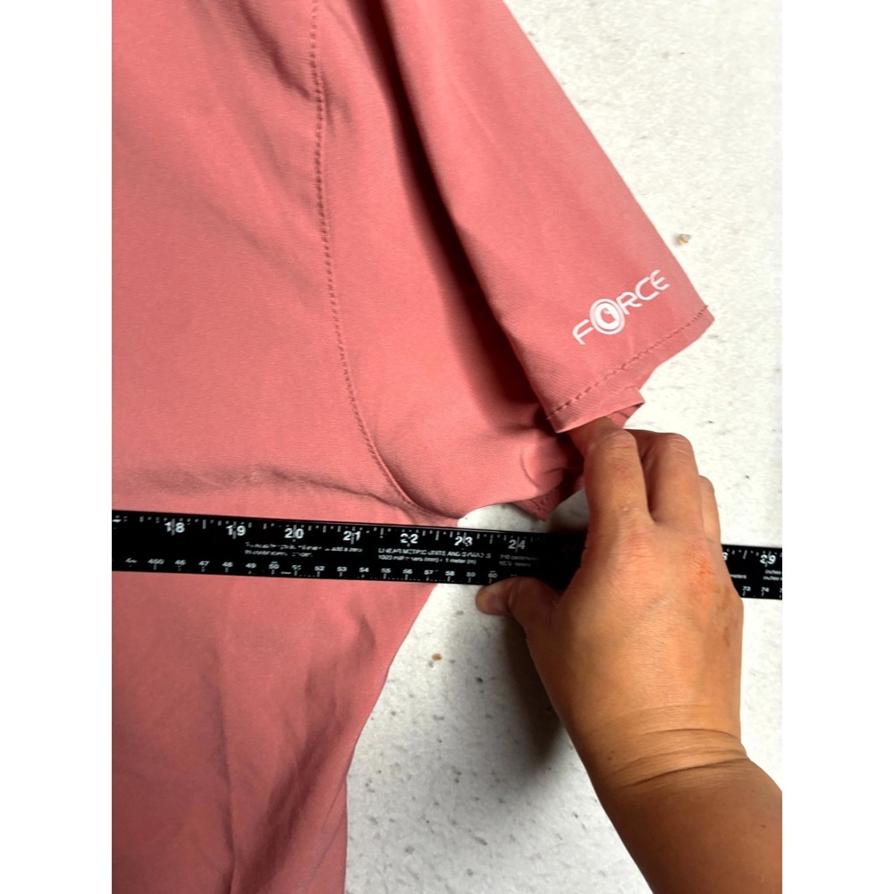 Carhartt Force Modern Fit Scrub Top Womens XL Dusty Rose Stretch V Neck Medical - Picture 12 of 13